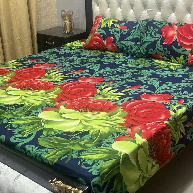 Luvoza Cotton Bed Sheet - King - 3pcs - CSB194