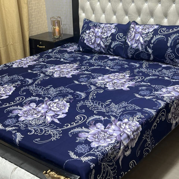 Luvoza Cotton Bed Sheet - King - 3pcs - CSB284