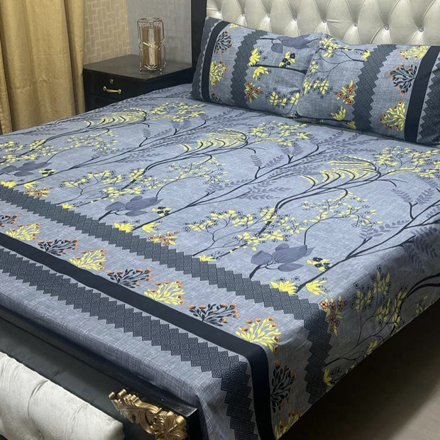 Luvoza Cotton Bed Sheet - King - 3pcs - CSB301