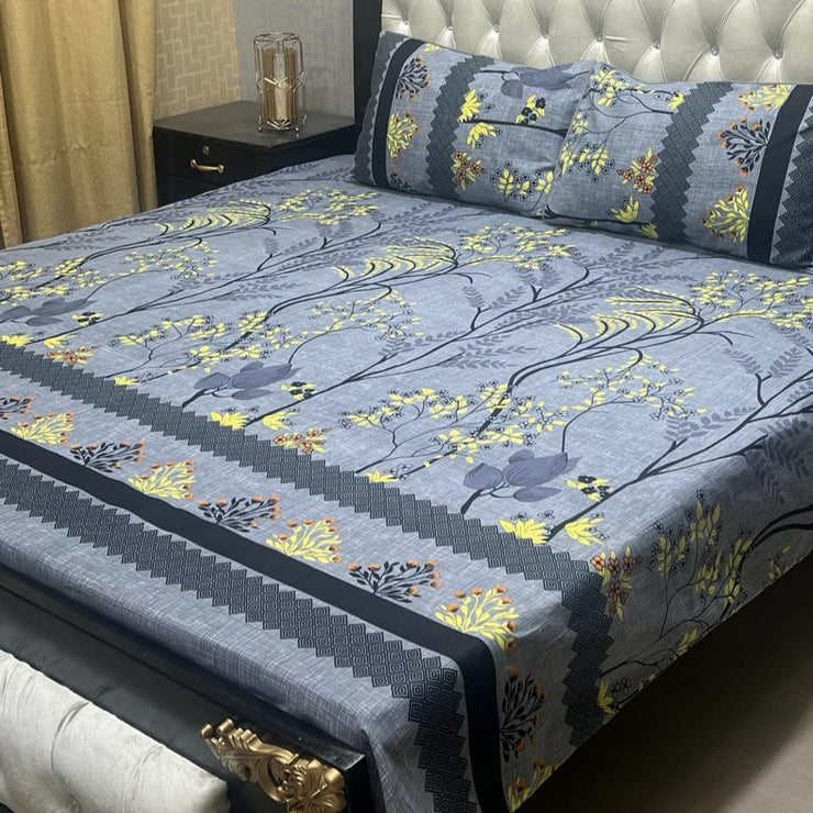 Luvoza Cotton Bed Sheet - King - 3pcs - CSB301