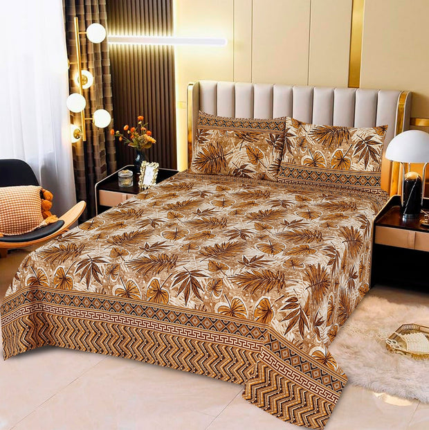 Luvoza Cotton Bed Sheet - King - 3pcs - CSB378