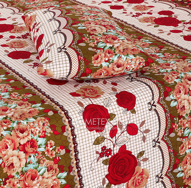 Luvoza Cotton Bed Sheet - King - 3pcs - CSB389