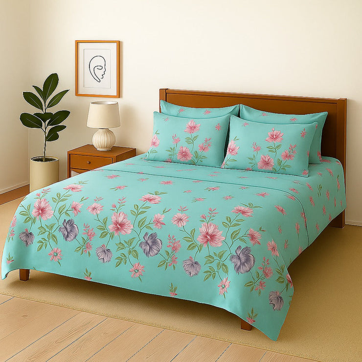 Luvoza Cotton Bed Sheet - King - 3pcs - CSB393