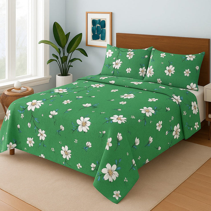 Luvoza Cotton Bed Sheet - King - 3pcs - CSB394