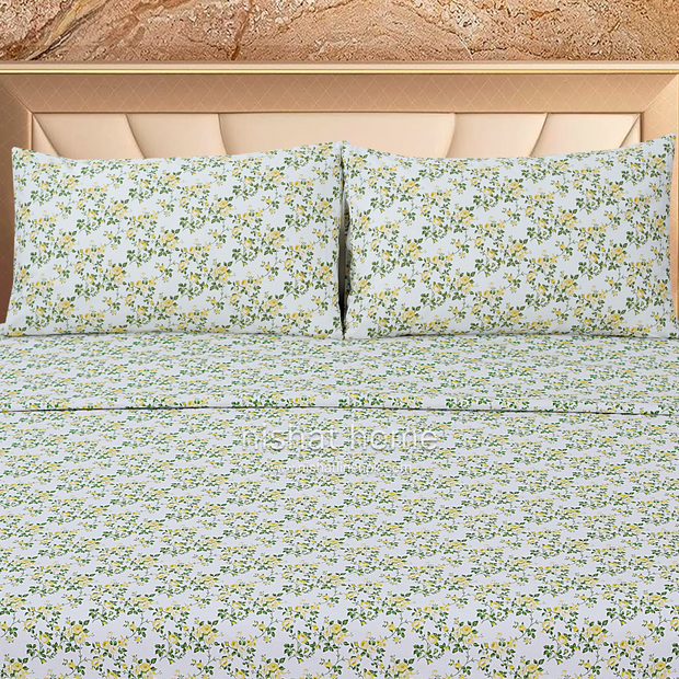 Divine Pure Cotton Bed Sheet - King - 3pcs - DBS288