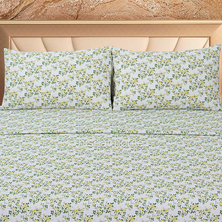 Divine Pure Cotton Bed Sheet - King - 3pcs - DBS288