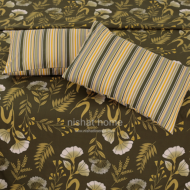 Divine Pure Cotton Bed Sheet - King - 3pcs - DBS291