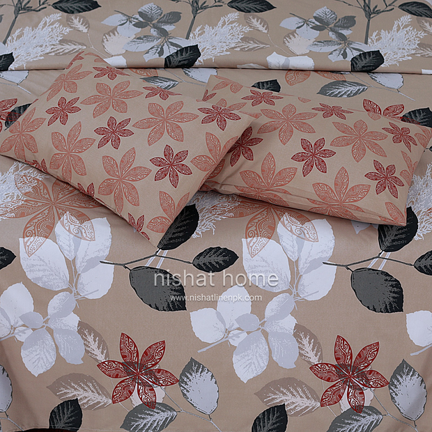 Divine Pure Cotton Bed Sheet - King - 3pcs - DBS292