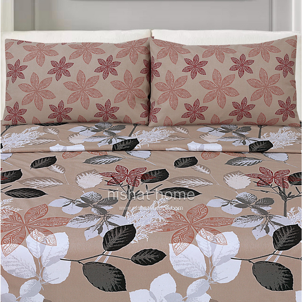 Divine Pure Cotton Bed Sheet - King - 3pcs - DBS292
