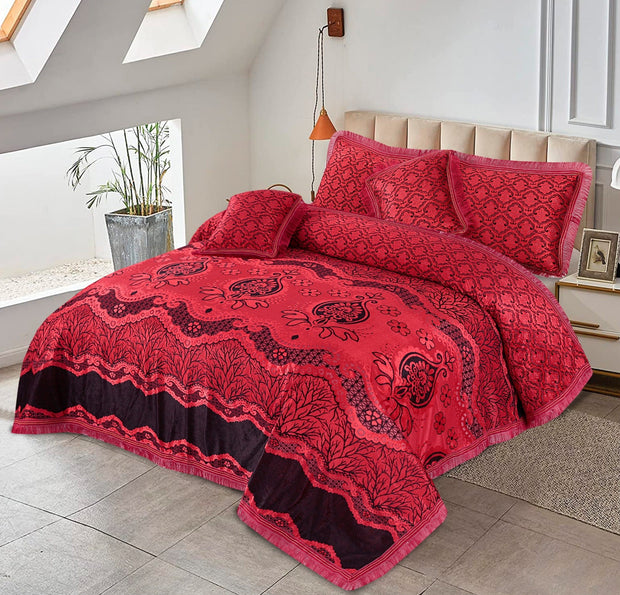 Marry Silver Bridal Bed Sheet Set - Palachi - 5pcs - MSB22