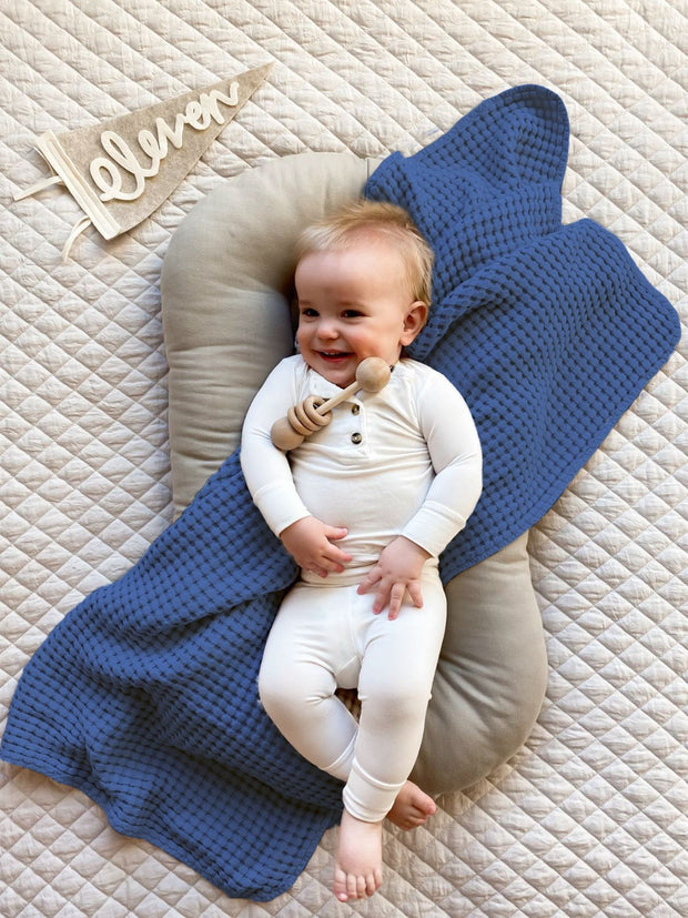Baby Waffle Weave Blanket - Cloud- BWB08
