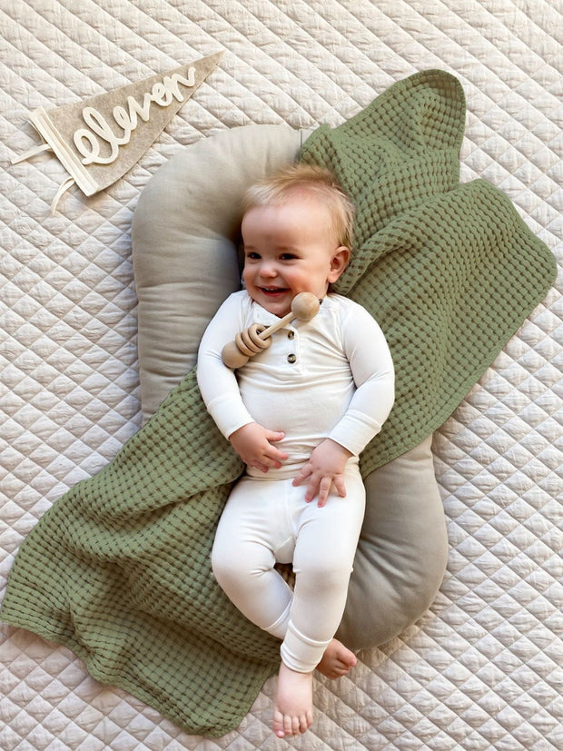Baby Waffle Weave Blanket - Finch - BWB09