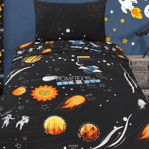 Divine Pure Cotton Kids Bed Sheet - Astranaut- Single - DSB133