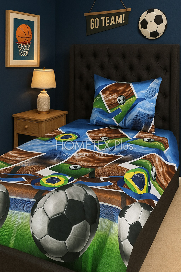 Divine Pure Cotton Kids Bed Sheet -fifa- Single - DSB147