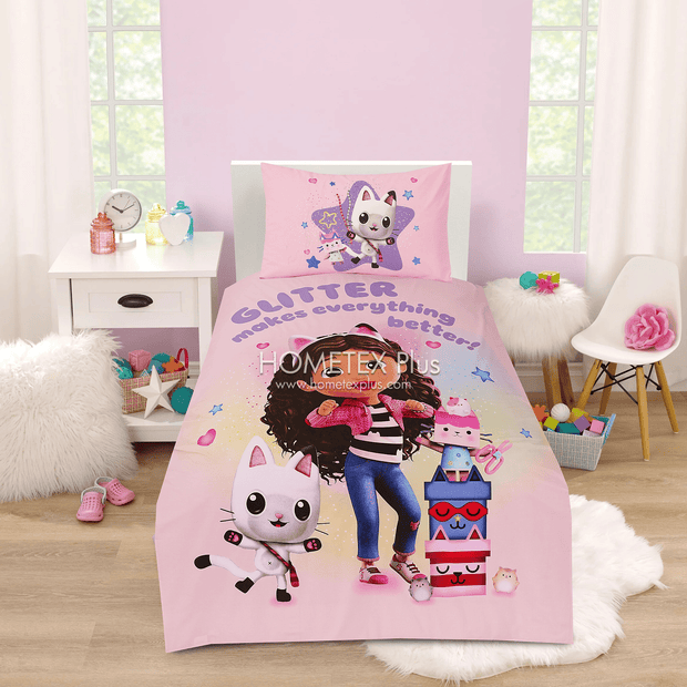 Divine Pure Cotton Kids Bed Sheet - Gabby dollhouse- Single - DSB132