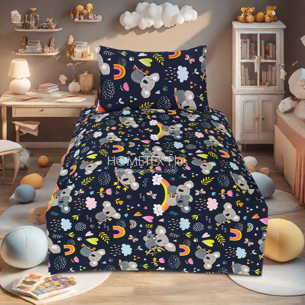 Divine Pure Cotton Kids Bed Sheet - Koalabear- Single - DSB126