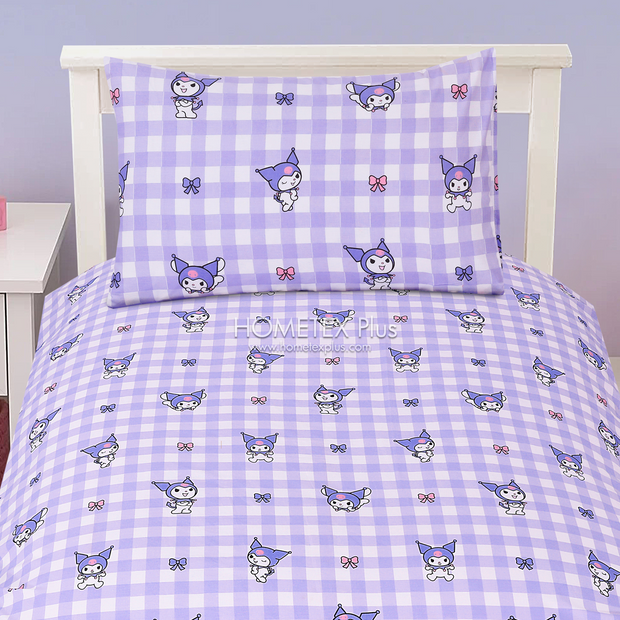 Divine Pure Cotton Kids Bed Sheet - Kuromi- Single - DSB129