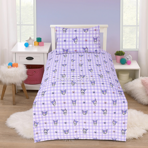 Divine Pure Cotton Kids Bed Sheet - Kuromi- Single - DSB129