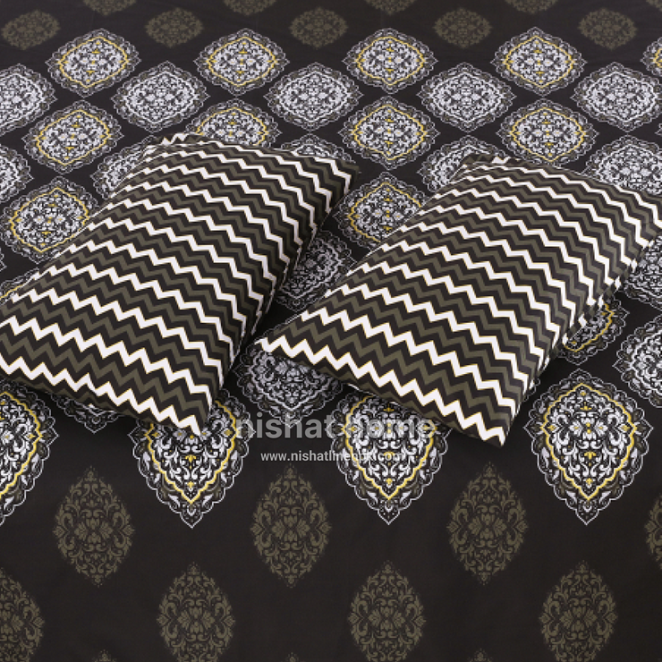 Divine Pure Cotton Bed Sheet - King - 3pcs - DBS296