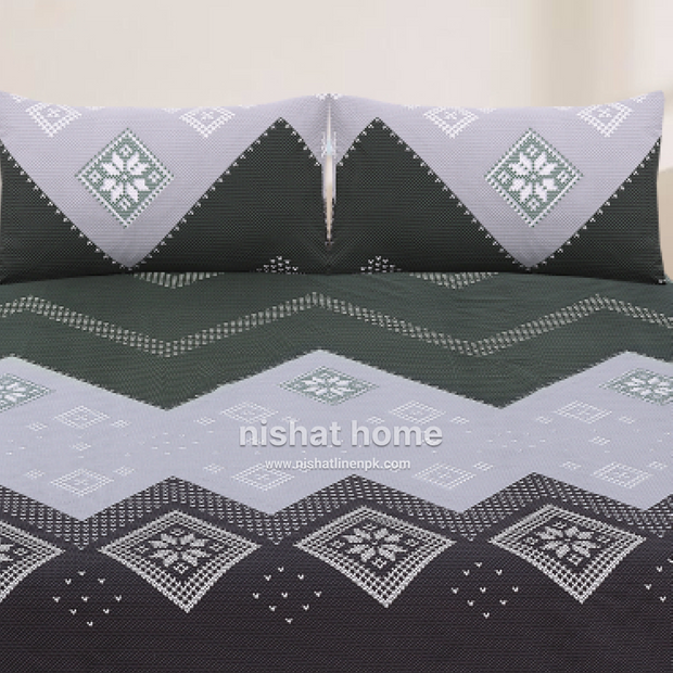 Divine Pure Cotton Bed Sheet - King - 3pcs - DBS305