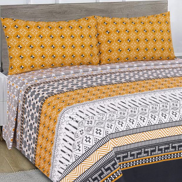 Divine Pure Cotton Bed Sheet - King - 3pcs - DBS306