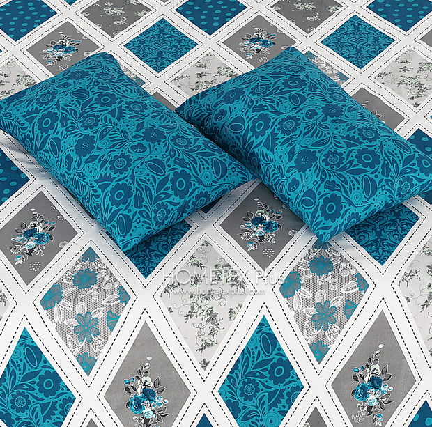 Divine Pure Cotton Bed Sheet - King - 3pcs - DBS315
