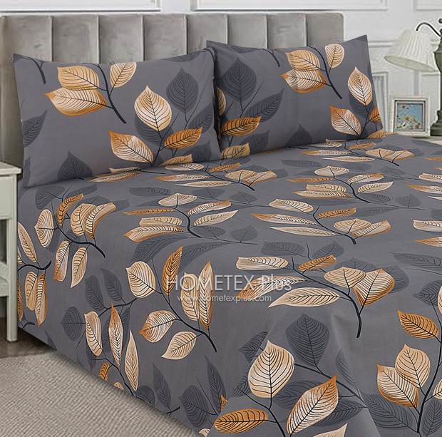 Divine Pure Cotton Bed Sheet - King - 3pcs - DBS318