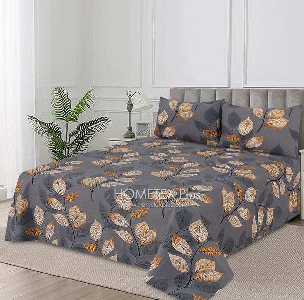 Divine Pure Cotton Bed Sheet - King - 3pcs - DBS318