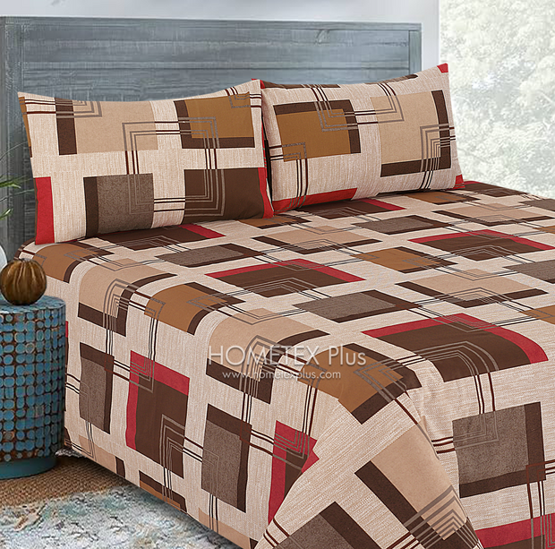 Divine Pure Cotton Bed Sheet - King - 3pcs - DBS321