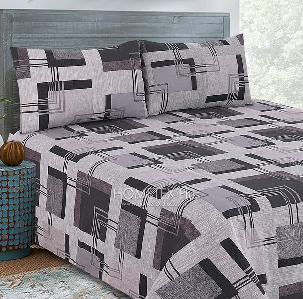 Divine Pure Cotton Bed Sheet - King - 3pcs - DBS322