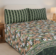 Divine Pure Cotton Bed Sheet - King - 3pcs - DBS324
