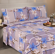 Divine Pure Cotton Bed Sheet - King - 3pcs - DBS347