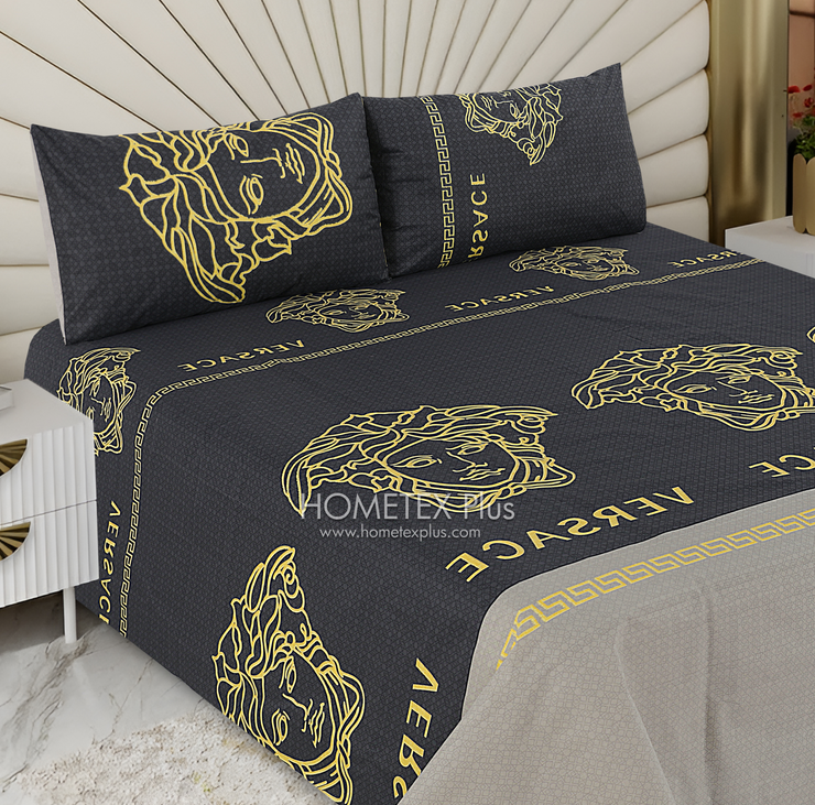 Divine Pure Cotton Bed Sheet - King - 3pcs - DBS350
