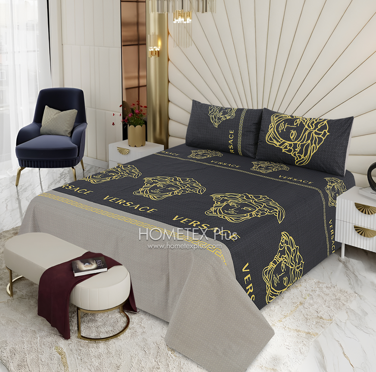 Divine Pure Cotton Bed Sheet - King - 3pcs - DBS350