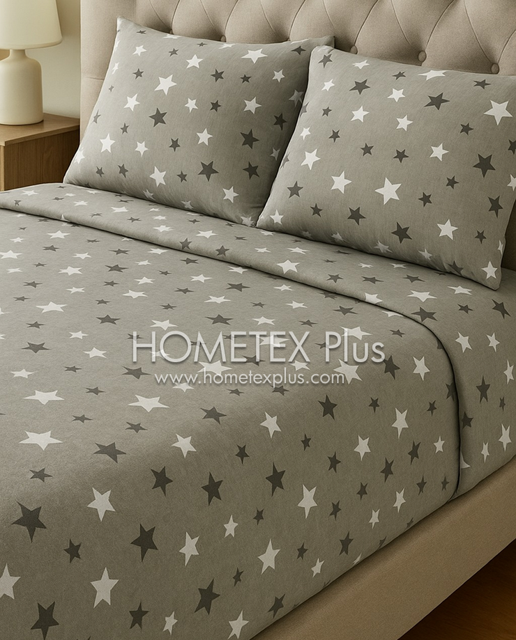 Divine Pure Cotton Bed Sheet - King - 3pcs - DBS356