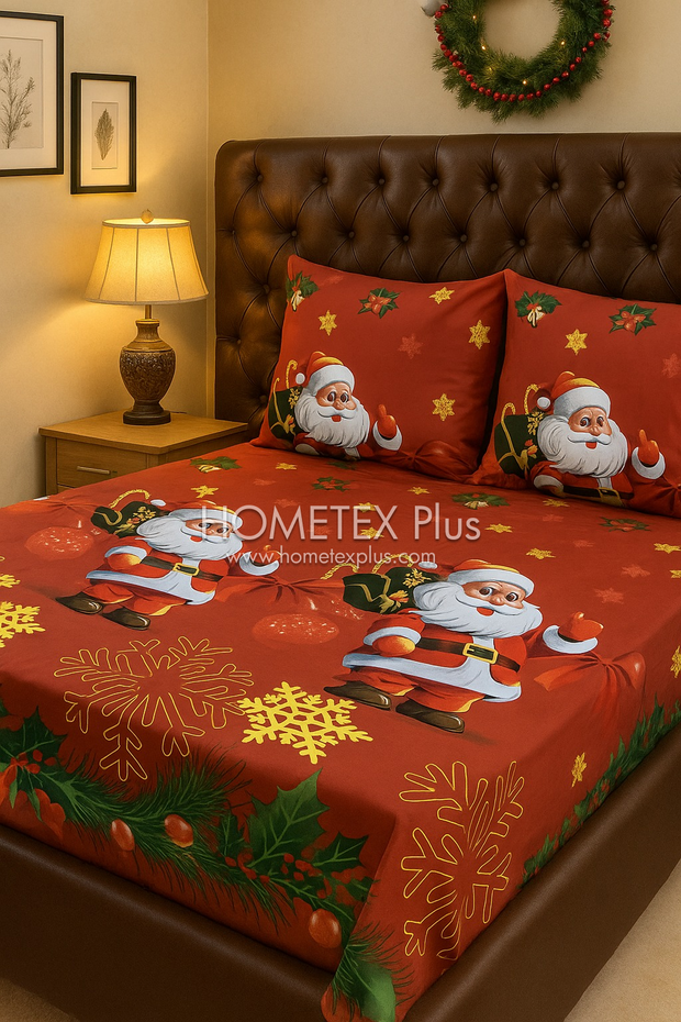 Divine Pure Cotton Bed Sheet - King - 3pcs - DBS360