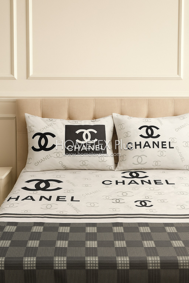 Divine Pure Cotton Bed Sheet - King - 3pcs - DBS361