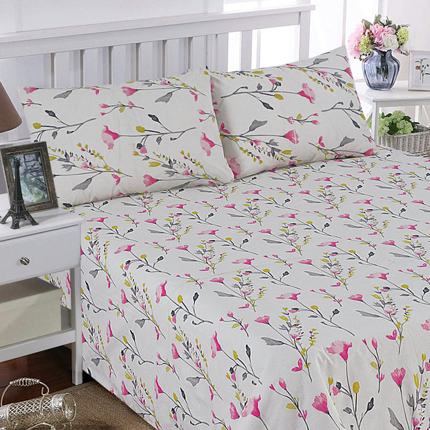 Divine Pure Cotton Bed Sheet - King - 3pcs - DBS154