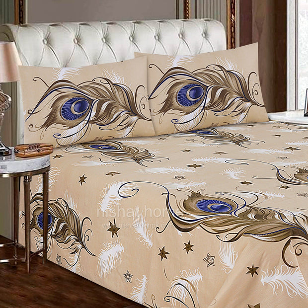Divine Pure Cotton Bed Sheet - King - 3pcs - DBS237