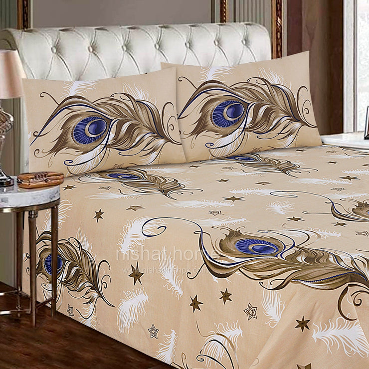 Divine Pure Cotton Bed Sheet - King - 3pcs - DBS237