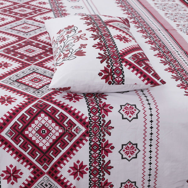 Divine Pure Cotton Bed Sheet - King - 3pcs - DBS241