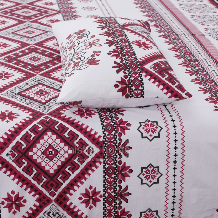 Divine Pure Cotton Bed Sheet - King - 3pcs - DBS241