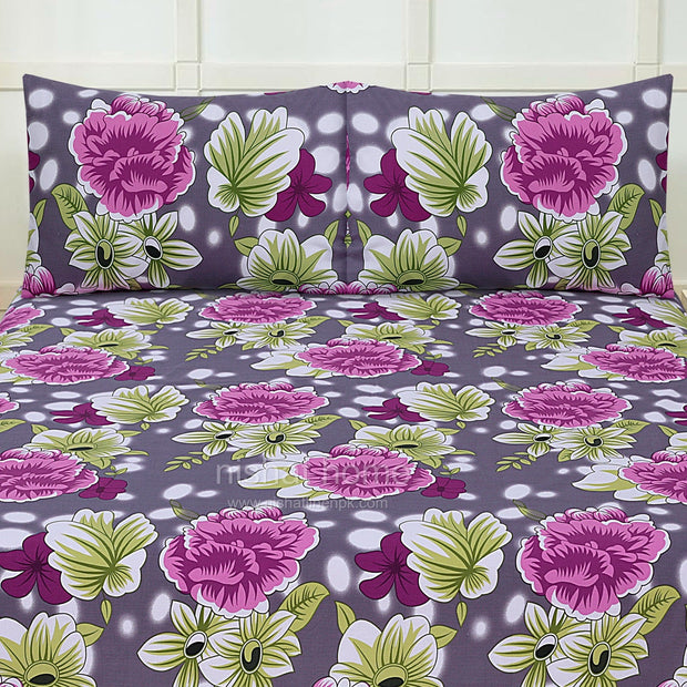 Divine Pure Cotton Bed Sheet - King - 3pcs - DBS246