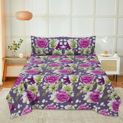 Divine Pure Cotton Bed Sheet - King - 3pcs - DBS246