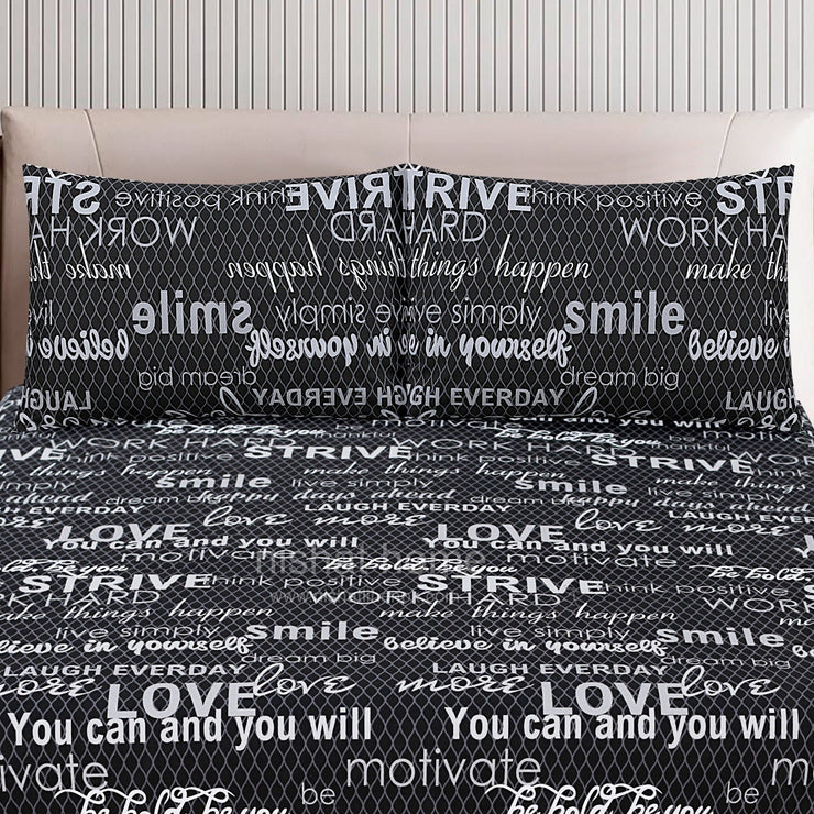 Divine Pure Cotton Bed Sheet - King - 3pcs - DBS251