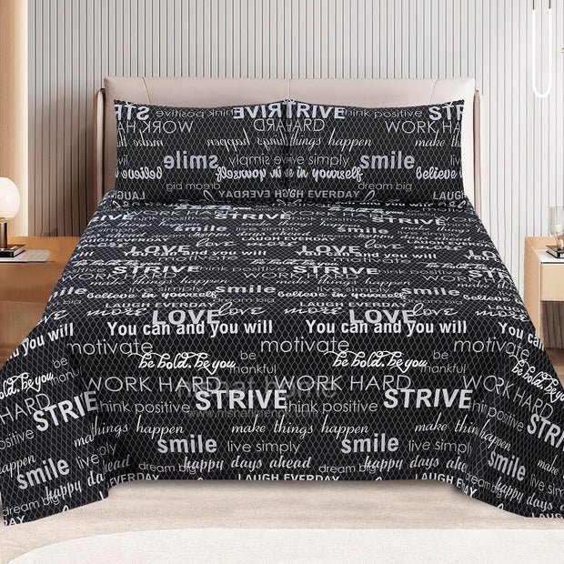 Divine Pure Cotton Bed Sheet - King - 3pcs - DBS251