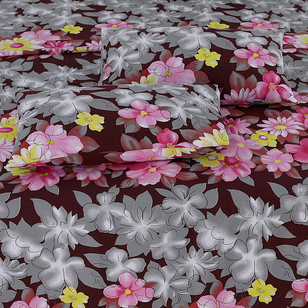 Divine Pure Cotton Bed Sheet - King - 3pcs - DBS253