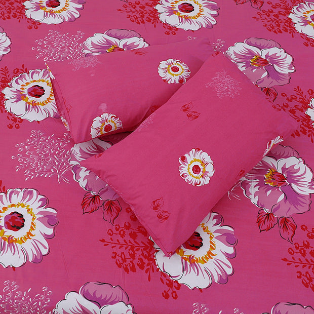 Divine Pure Cotton Bed Sheet - King - 3pcs - DBS257