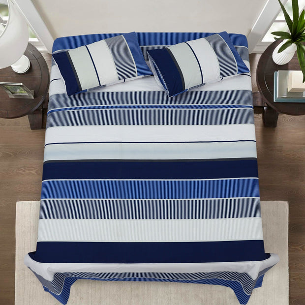 Divine Pure Cotton Bed Sheet - King - 3pcs - DBS258