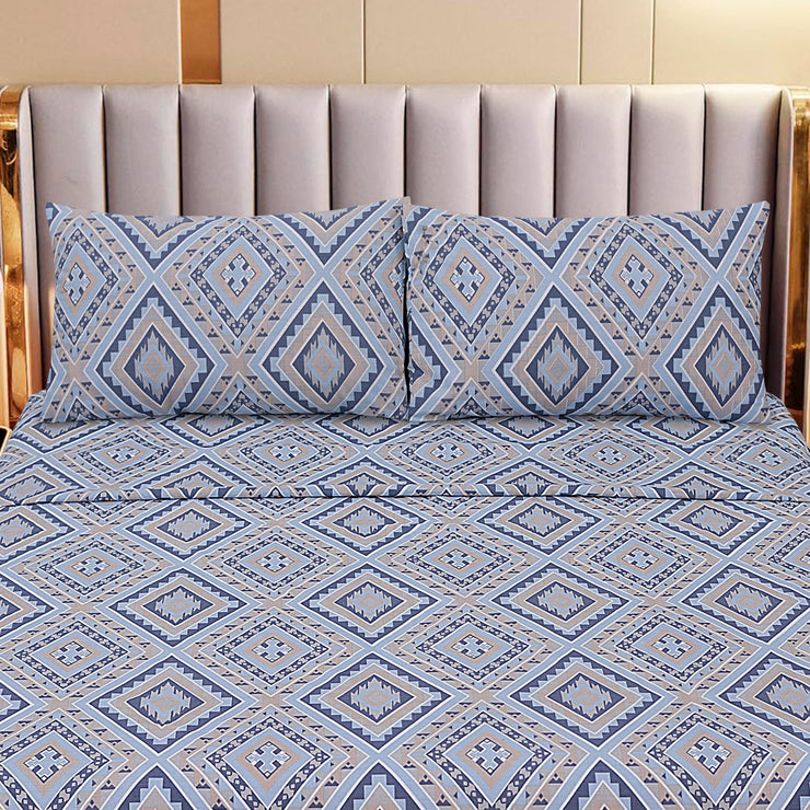 Divine Pure Cotton Bed Sheet - King - 3pcs - DBS260